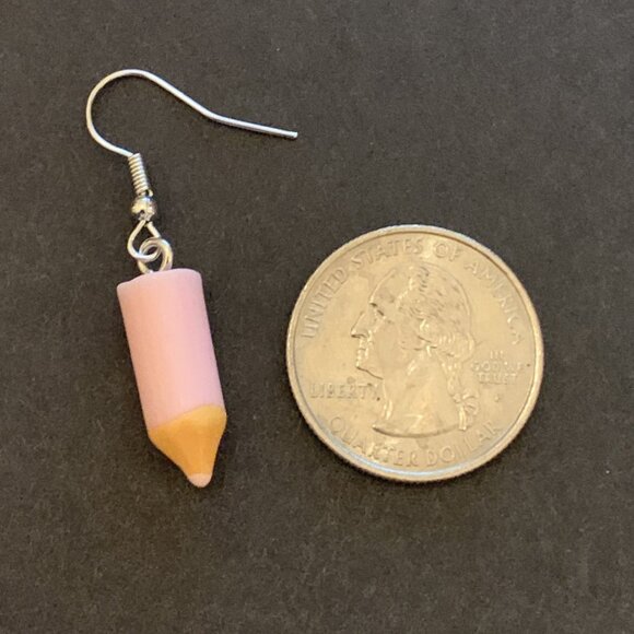 Pencil Earring, Teacher Appreciation Gift, School Gift, Art Teacher, School - Picture 3 of 4